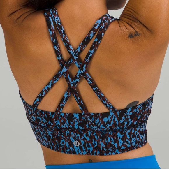 lululemon athletica High-Neck Longline Bra - Blue - Picture 2 of 2